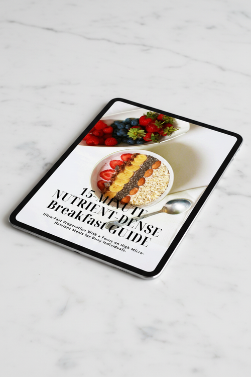 15-Minute Nutrient-Dense Breakfast Guide – Tablet Mockup
