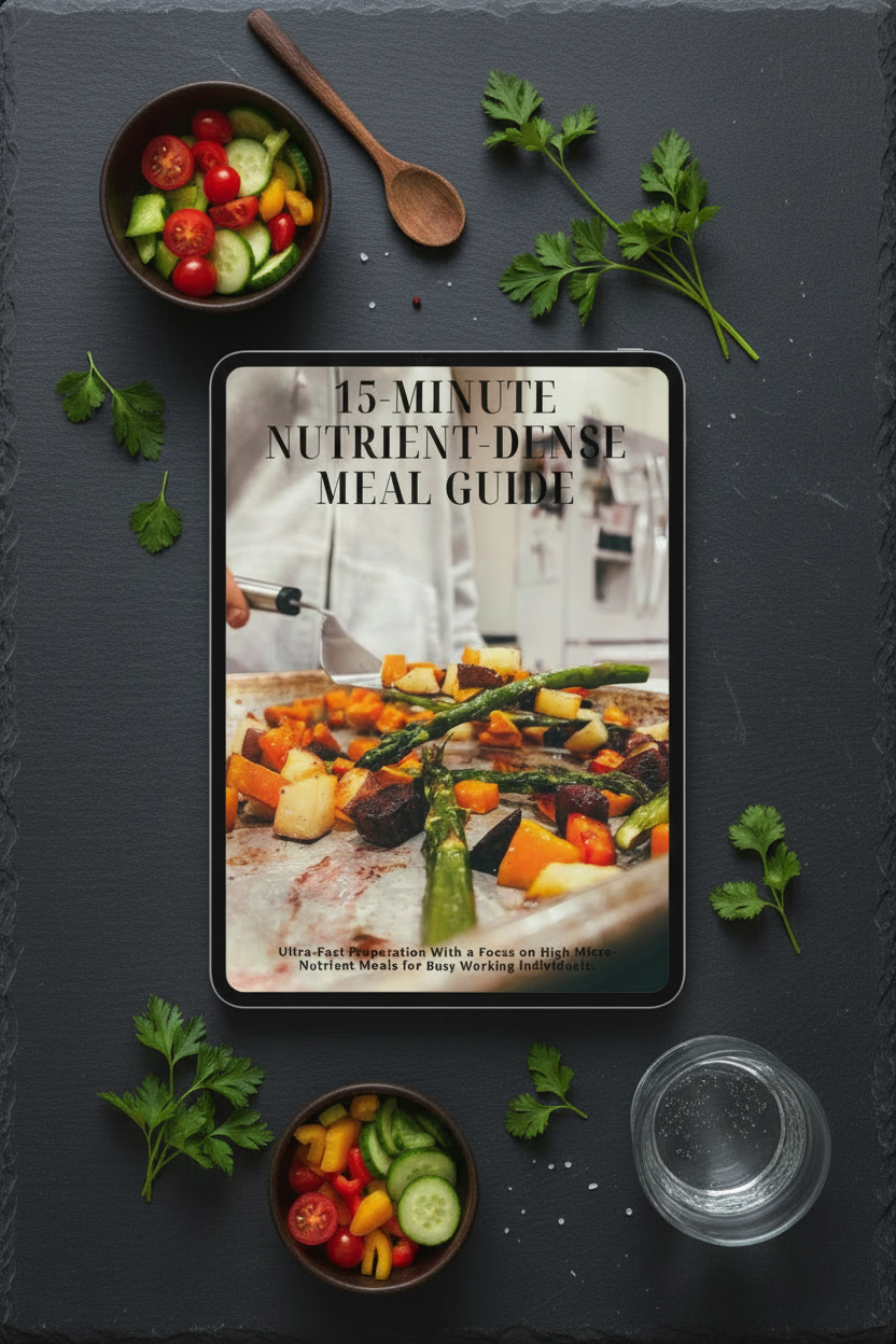 15-Minute Nutrient-Dense Meal Guide – Tablet Mockup