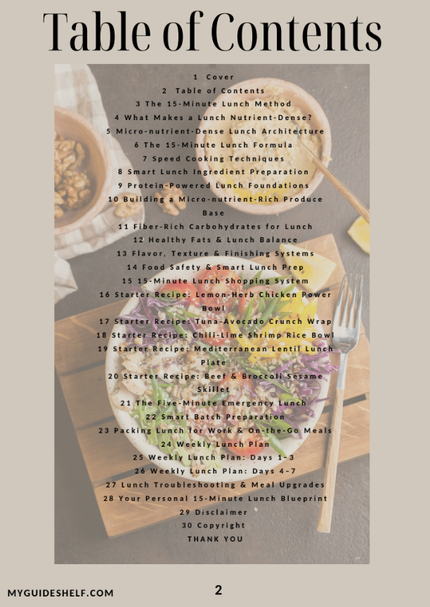 15-Minute Nutrient-Dense Lunch Guide lll